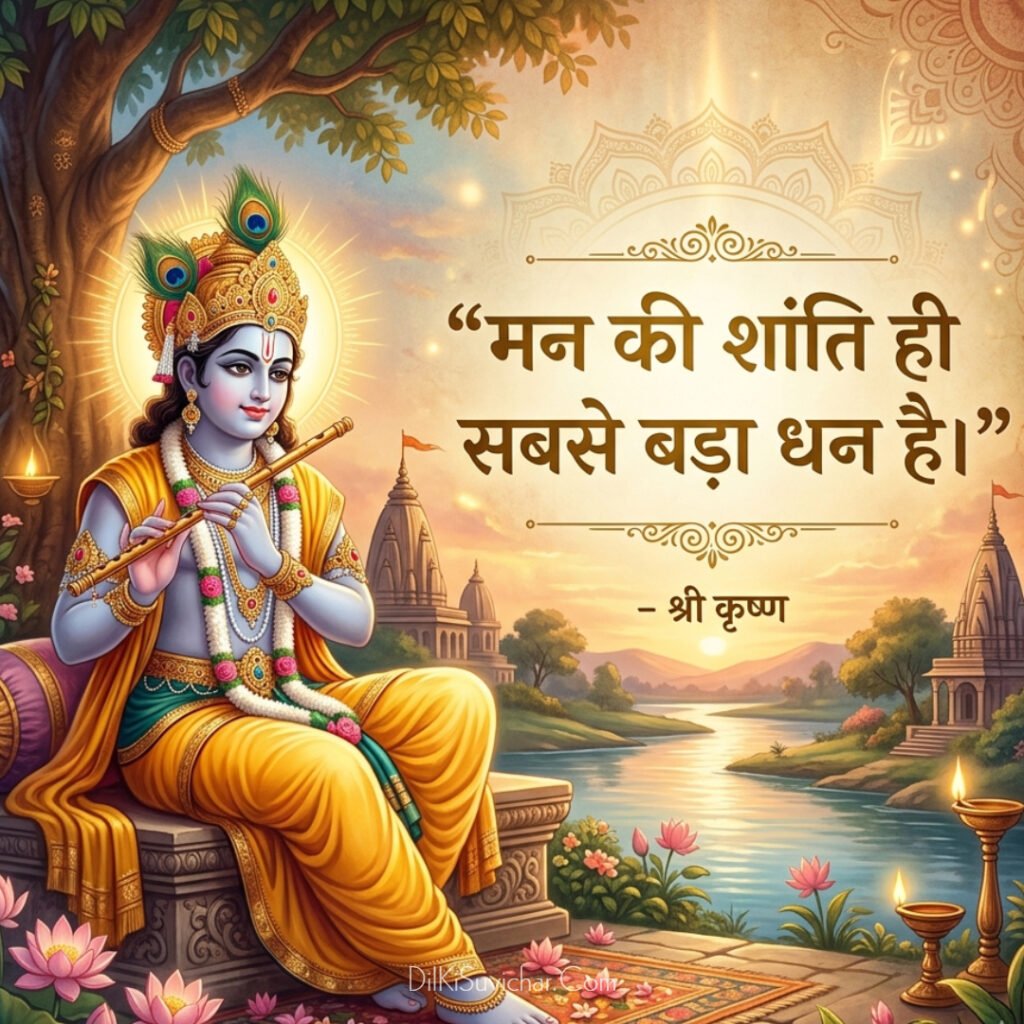 Divine Krishna blessings for a calm good night