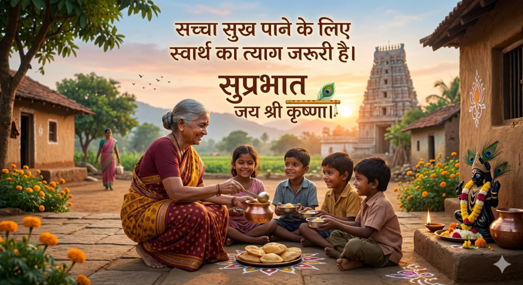 Krishna Suvichar Good Morning Image