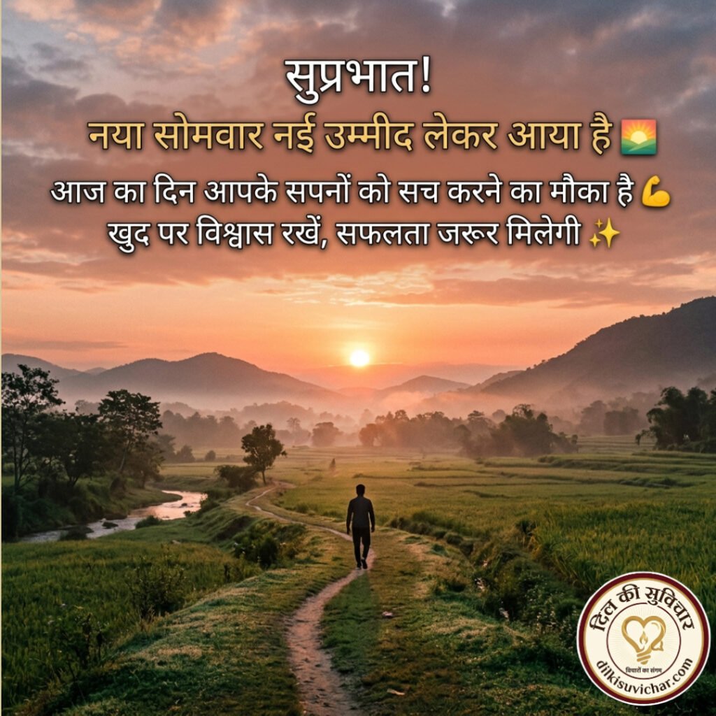 Inspirational सुविचार शुभ सोमवार सुप्रभात