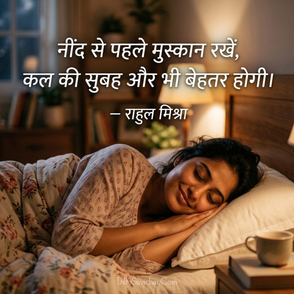 Inspiring good night thoughts with positive vibes