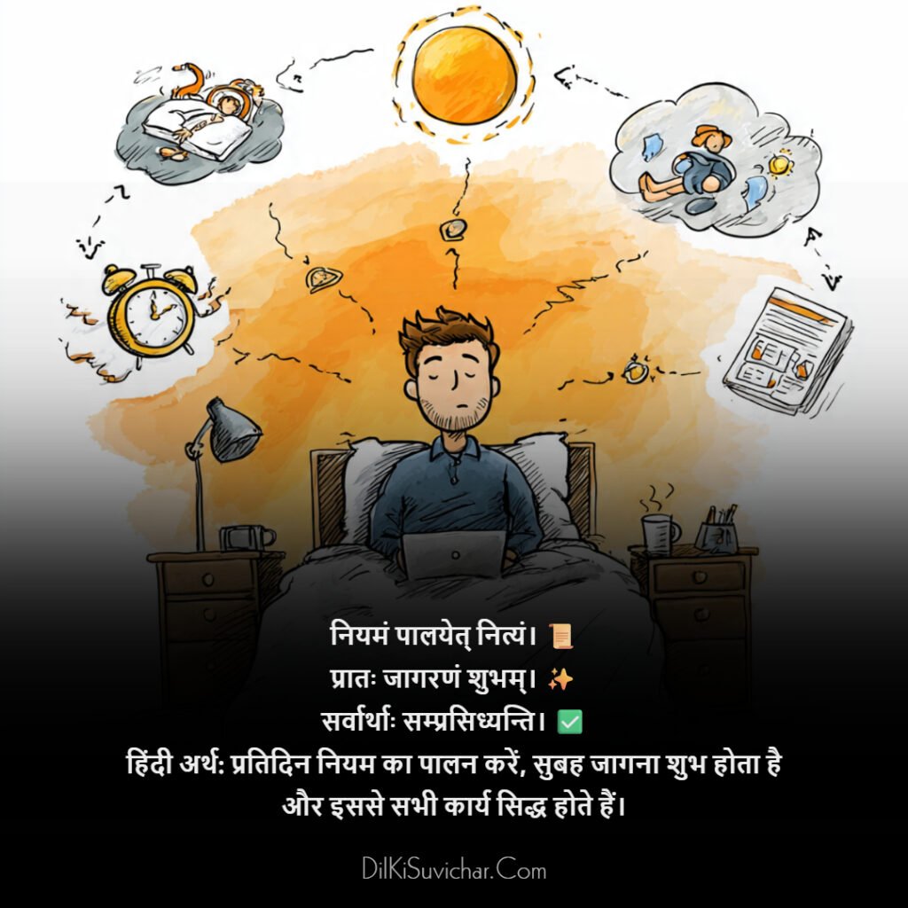 Sanskrit sayings about benefits of waking early