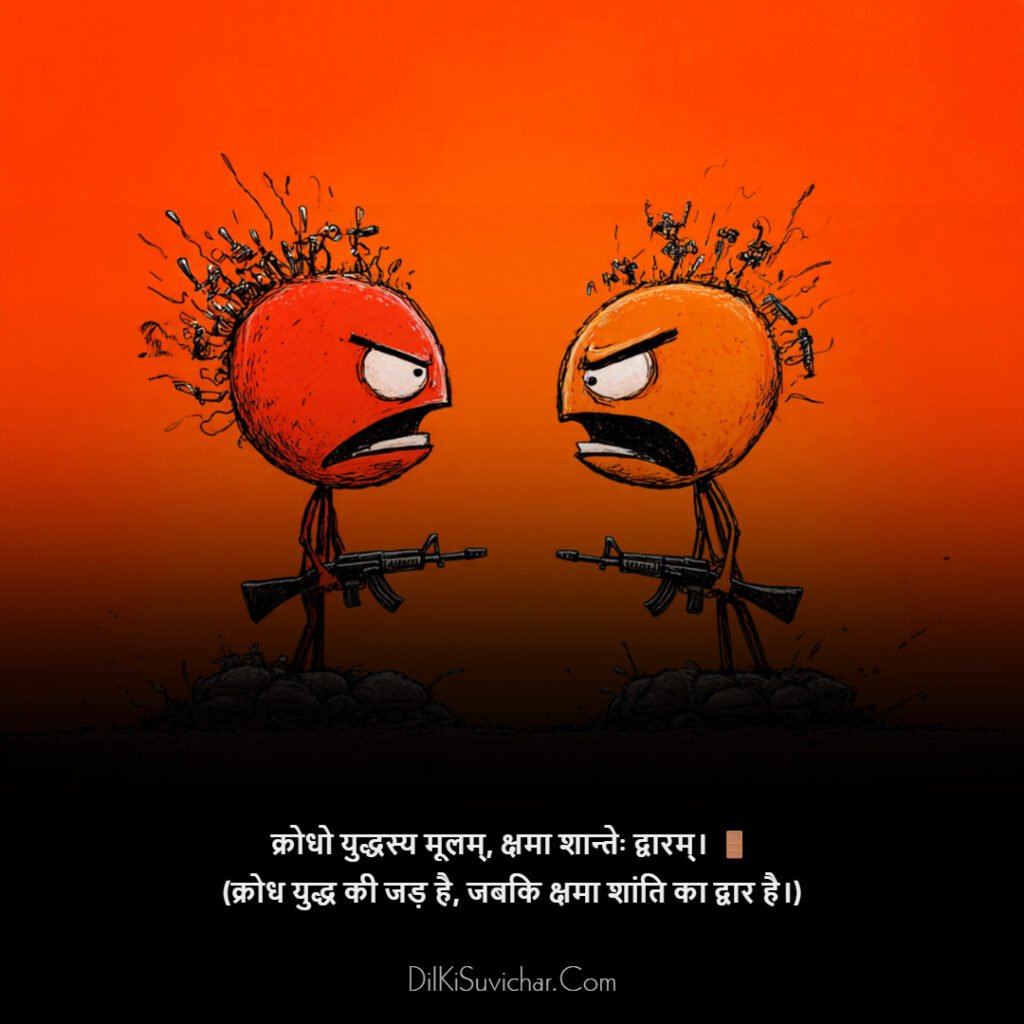 Sanskrit suvichar on war and peace today