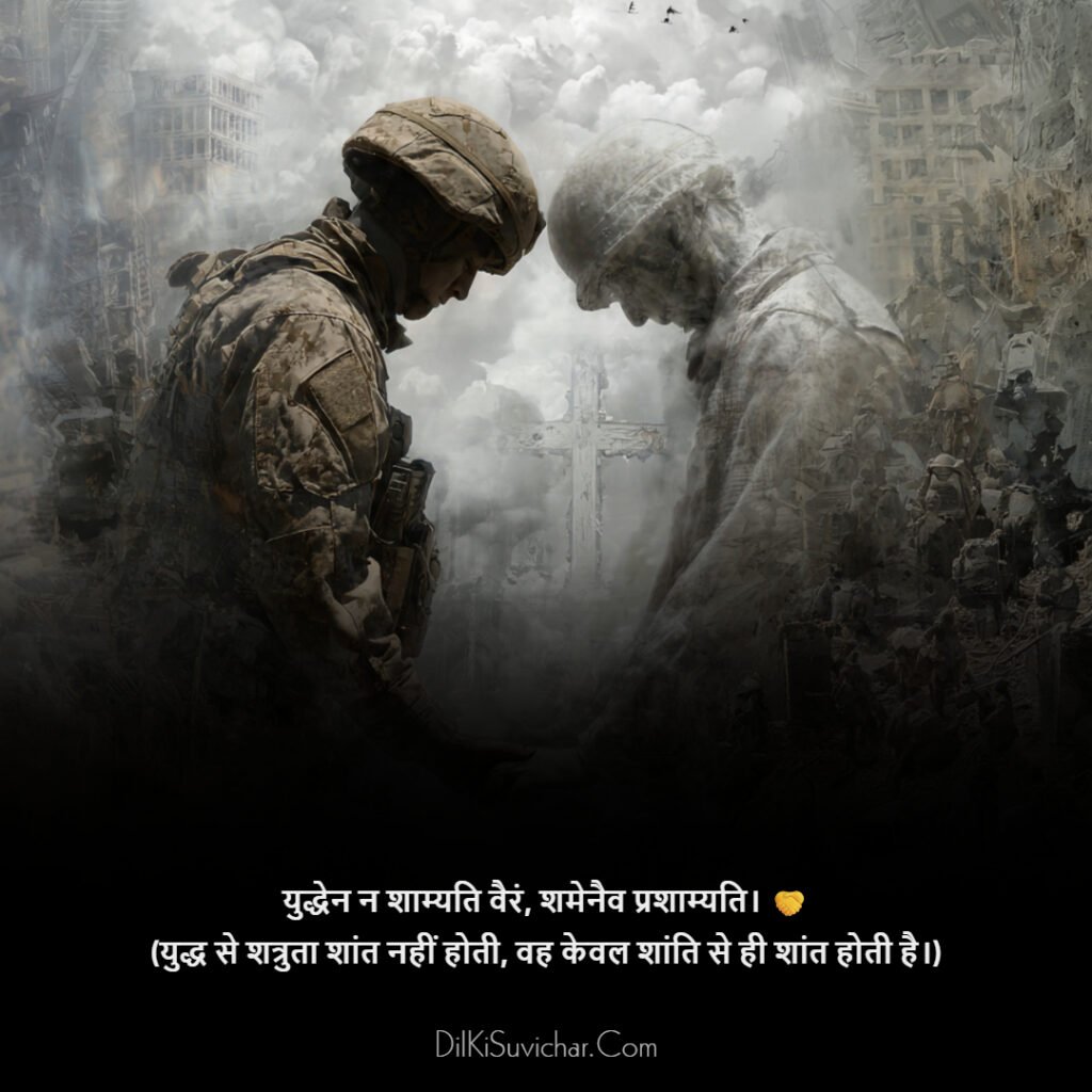 Today Sanskrit quotes on war and peace