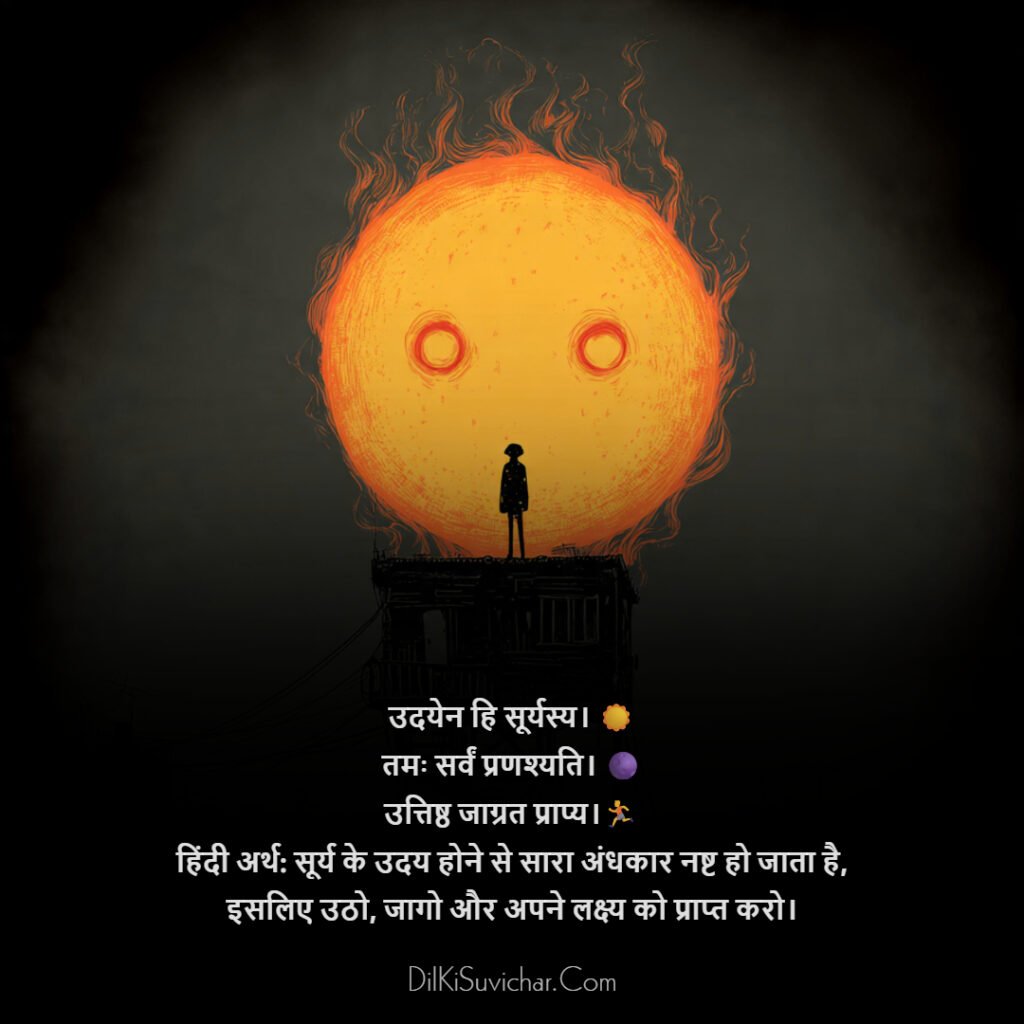 Wake up early wisdom quotes in Sanskrit